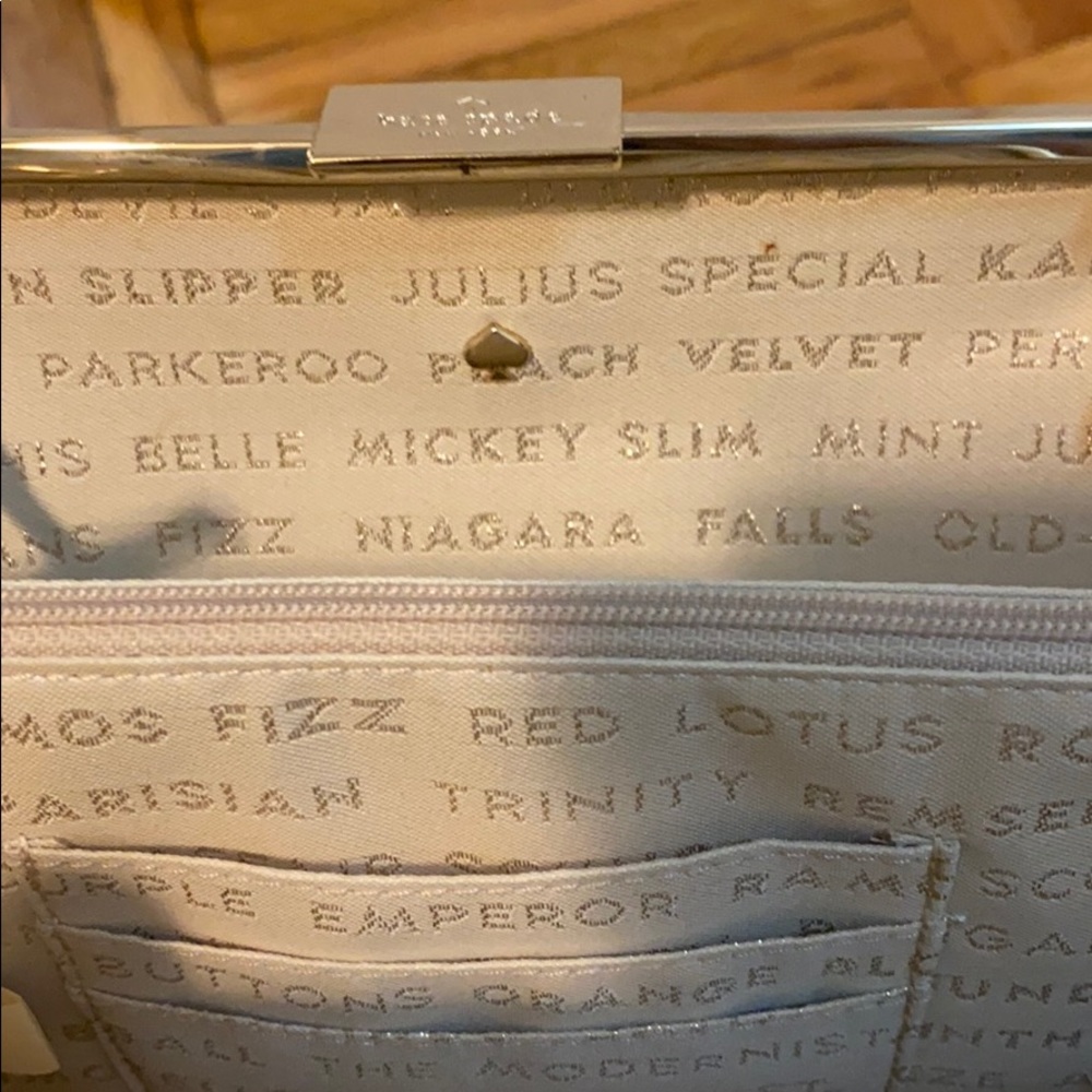 Kate Spade ♠️ lime green & gold clutch or purse - Picture 4 of 11